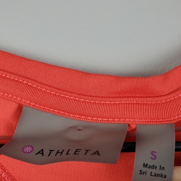 Athleta Orange Stripe Athletic Tank Top Small - Picture 2 of 5